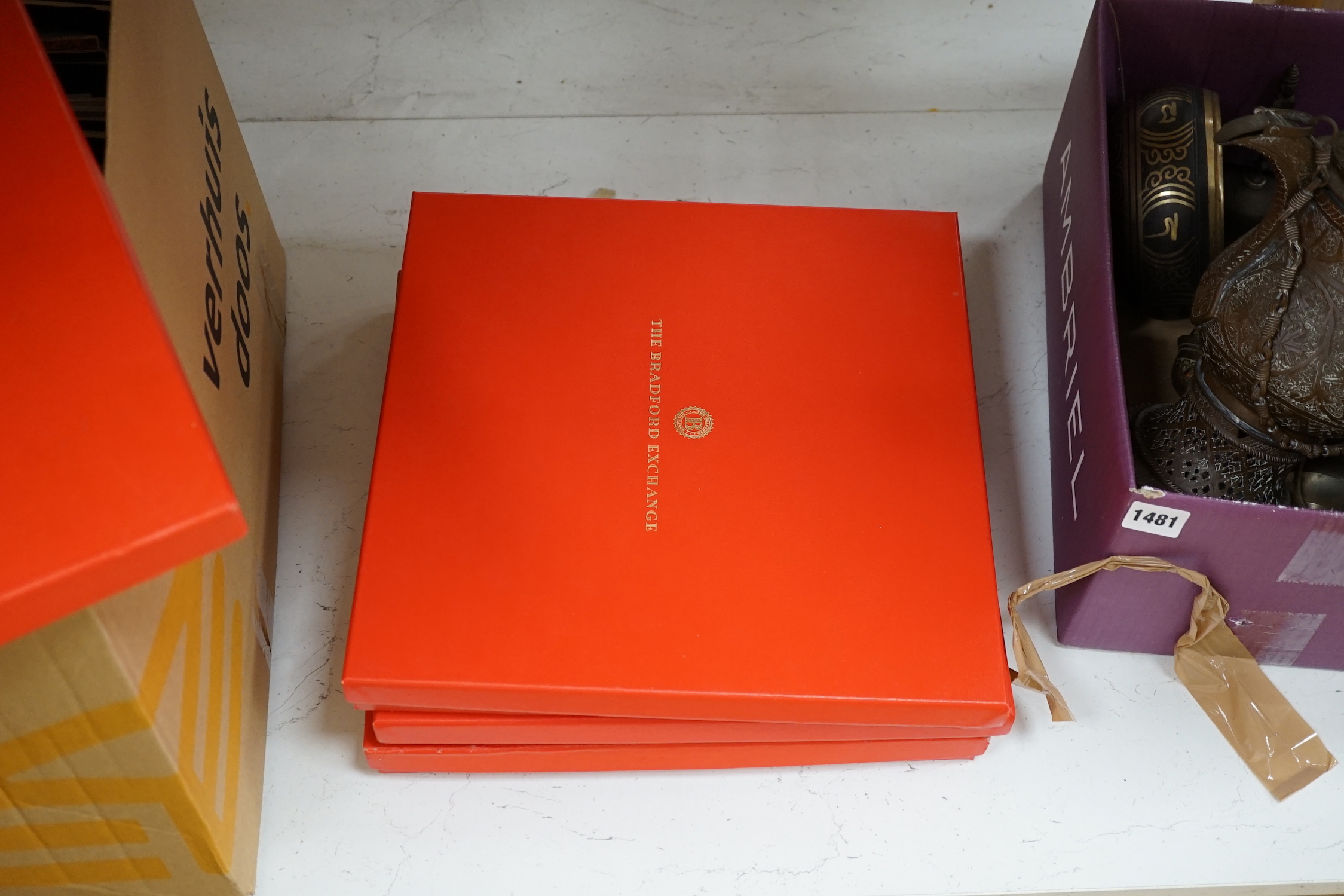 A group of six boxed Wedgwood Bradford exchange Clarice Cliff centenary limited edition chargers